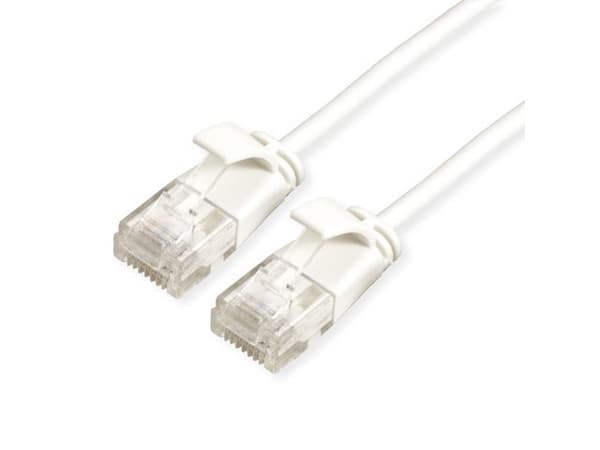 Roline ROLINE GREEN UTP patchkabel Cat.6A (Class EA), LSOH, extra tunn, vit 0,15 m