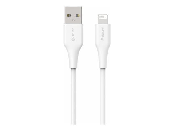 eSTUFF ES601170-BULK, 1 m, Lightning, USB A, Uros, Uros, Valkoinen