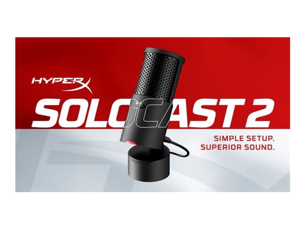 HyperX SoloCast 2 - Mikrofon - USB - svart