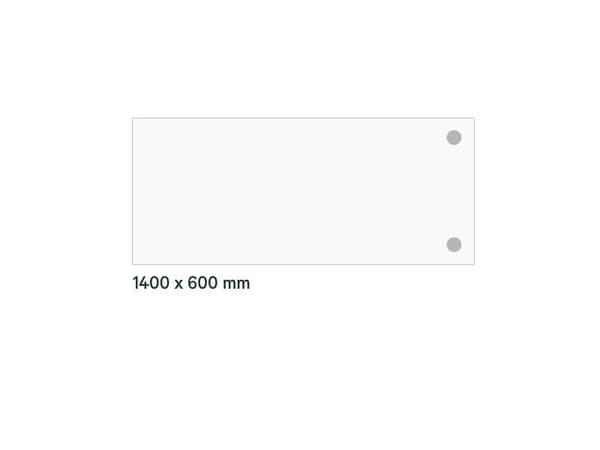 Skrivebord, tilbyg DNA Birk 1400x600 mm I-ben Sort