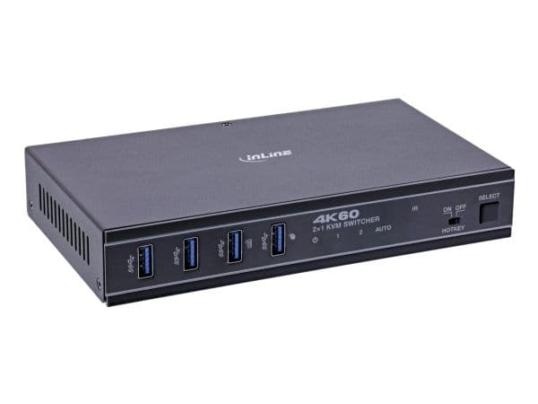 InLine KVM-switch - 2-vägs - HDMI &amp; USB-C - 4K60Hz - Switch (57885E)