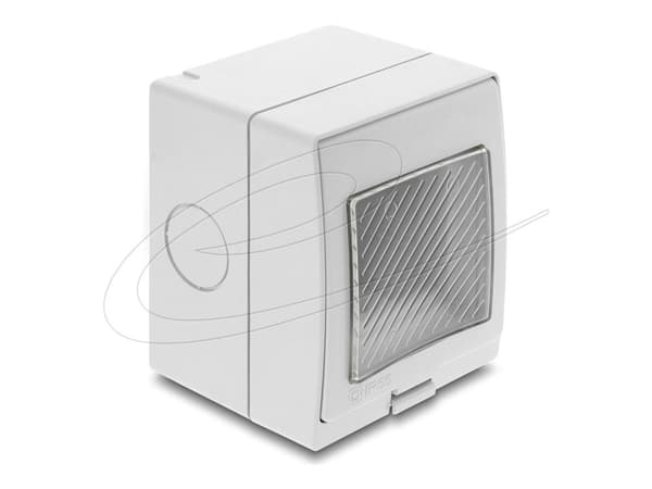 Delock - Easy 45 - socket-outlet housing - surface-mounted housing, IP55, waterproof - 2 modules - grå