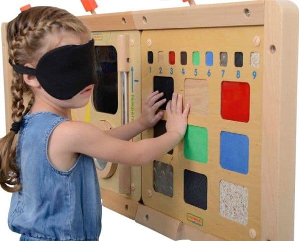 Masterkidz utbildningstavla materialigenkänning sinneskänsla beröring