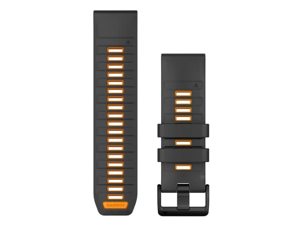 Garmin QuickFit 26 - KlocKräm för sportklocka - silikon - grafit, spark orange