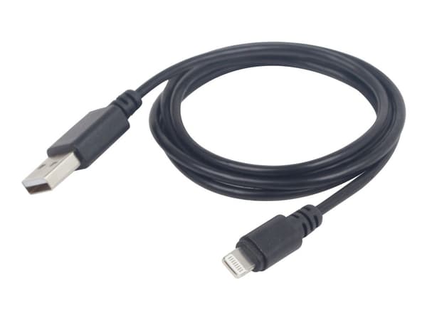 Gembird CC-USB2-AMLM-2M, 2 m, Lightning, USB A, Musta, Suora, Suora
