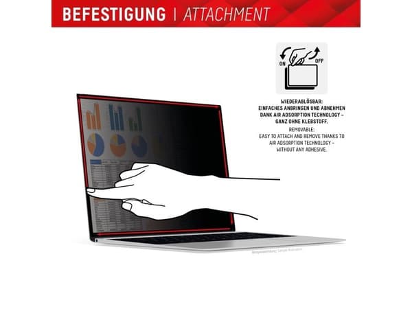 Filtr E.V.I. DISPLEX Privacy Safe Uni (randlos) 16", 16:10