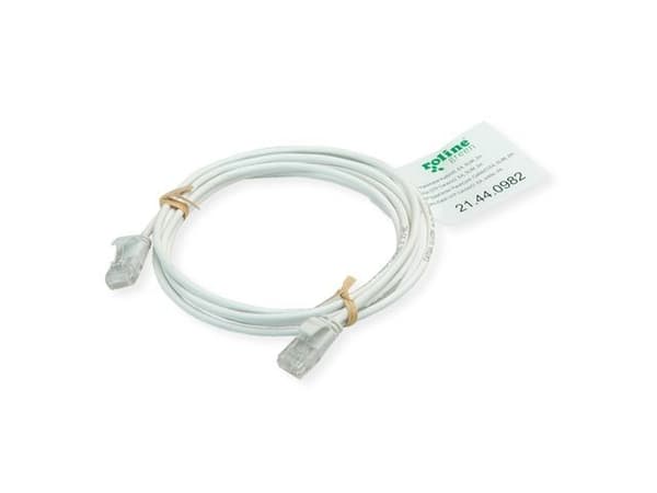 Roline ROLINE GREEN UTP patchkabel Cat.6A (Class EA), LSOH, extra tunn, vit 0,15 m