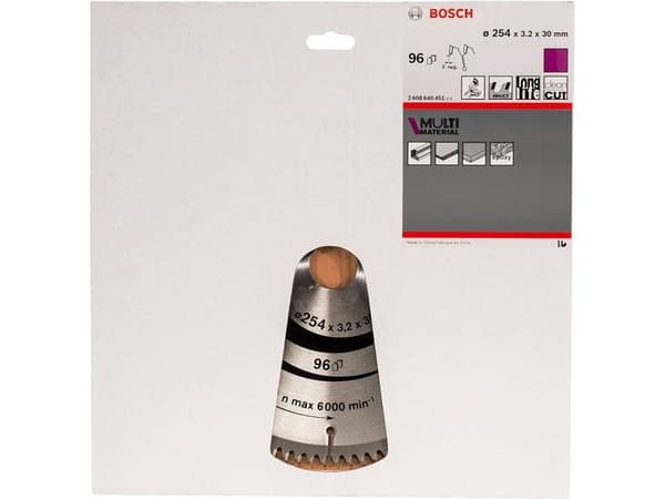 Bosch Multi Material - Sirkelformet sagblad - for multiformål - 254 mm - 96 tenner