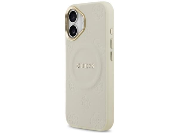 Guess Peony Hot Stamp MagSafe iPhone 17 Case - Beige