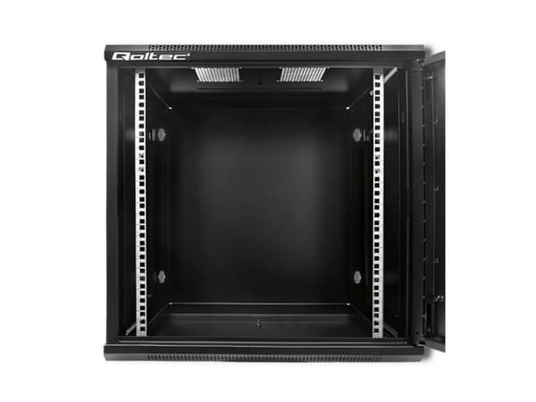 Qoltec - Telinekotelo - musta - 12U - 19"