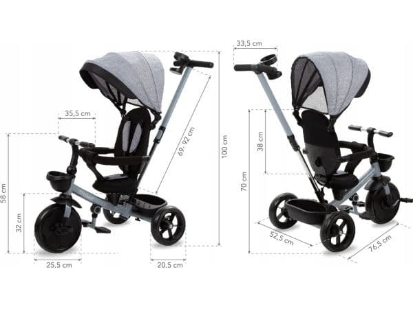 Kidwell trehjuling AXEL grå Titanium Grey