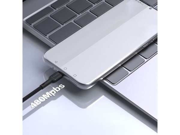 Dudao L9T 5A USB-A - USB-C 1m kaapeli - musta