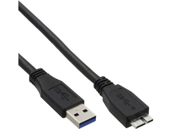 InLine 35410, 1 m, USB A, Micro-USB B, USB 3.2 Gen 1 (3.1 Gen 1), 5 Gbit/sek., Sort