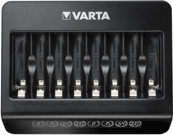 Varta LCD MULTI CHARGER+ - 4 t batterilader - (for 8xAA/AAA) + AC-strømadapter