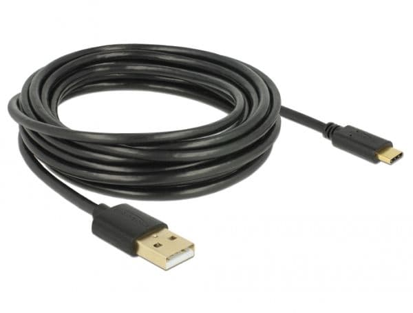 DeLOCK - USB-kaapeli - USB (han) til USB-C (han) - USB 2.0 - 3 A - 4 m - lajittelu