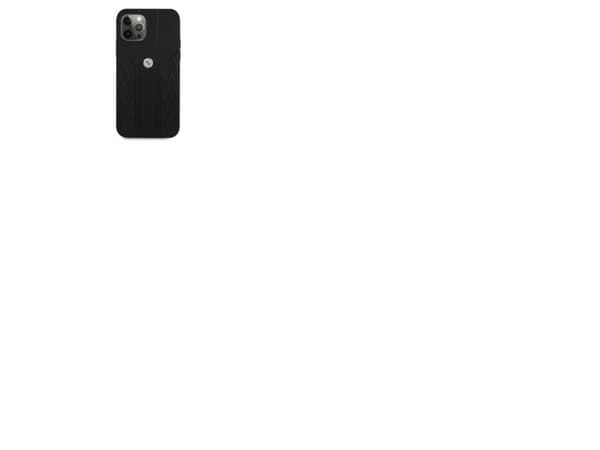 BMW lær curve perforert etui til iPhone 12 / iPhone 12 Pro - svart