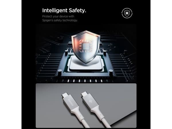 Spigen EB10020CC USB-C-kabel 100W 200 cm - vit