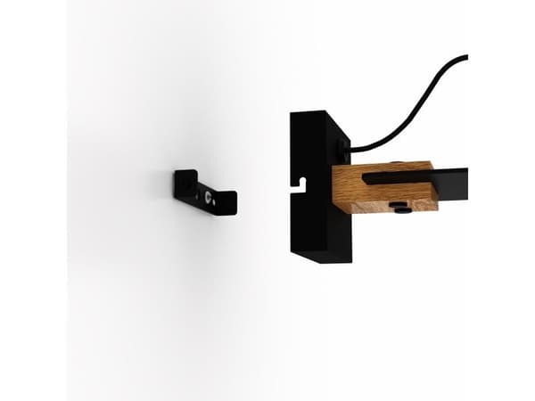 EGLO BRAMERTON vegglampe E27 sort/tre FSC