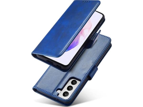 Magnetisk etui Elegant case flipdeksel til Samsung Galaxy S22 + (S22 Plus) - blå