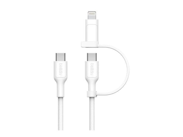 Belkin BoostCharge Pro, 1,5 m, USB C, USB C/Lightning, USB 2.0, 0,48 Gbit/s, Valkoinen