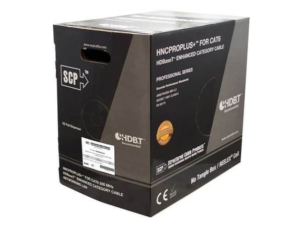 SCP HNCPROPLUS-BK-D, 305 m, Cat6, U/UTP (UTP), Sort