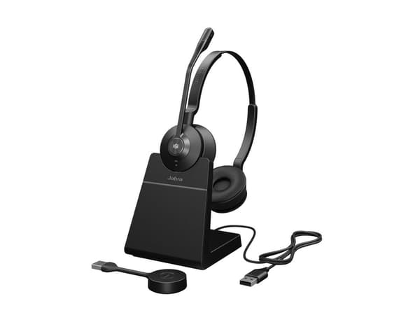 Jabra Engage 55 SE Stereo - Headset - på örat - DECT - trådlös - USB-A via DECT-adapter - Certifierad för Microsoft-teams