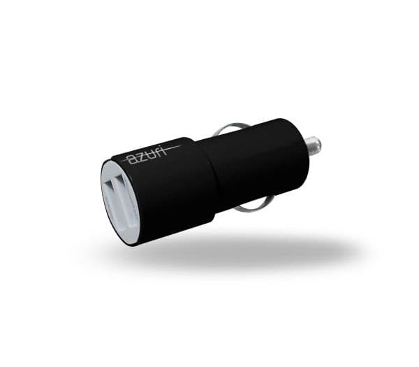 Azuri - Strömadapter för bil - 3.4 A - 2 utdatakontakter (USB) - svart
