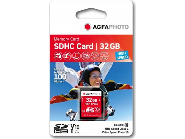 AgfaPhoto - Flash-minneskort - 32 GB - Class 10 - SDHC