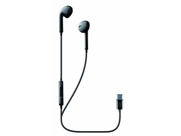 Cellular Line Orbit - Ørepropper med mikrofon - i øret - kablet - USB-C - svart