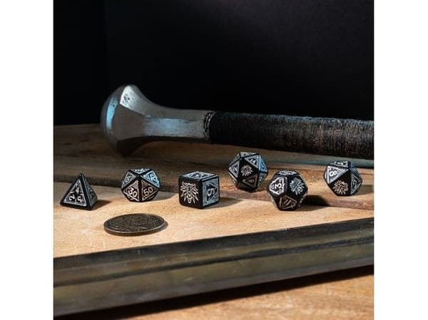 Q-Workshop komplett set figurer: Geralt - silver sword