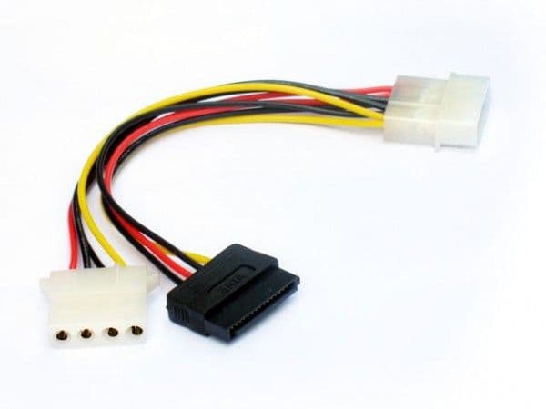 Gembird CC-SATA-PSY2 - Strømadapter - 4-pin intern strøm, SATA-strøm til 4-pin intern strøm (hann) - 13.5 cm