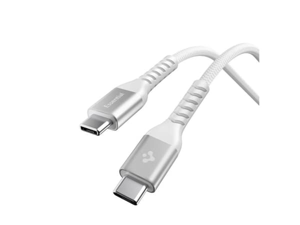 Spigen EB10010CCA Essential, 1 m, USB C, USB C, USB 2.0, 0,48 Gbit/s, Vit
