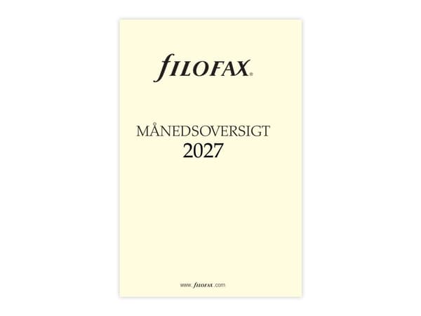 Månadsöversikt Pocket 2027 Danska