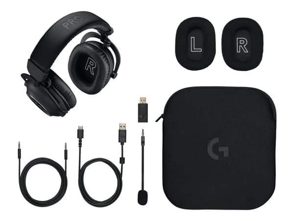 Logitech PRO X 2- Headset - fuld størrelse - LIGHTSPEED - trådløs - støjisolerende