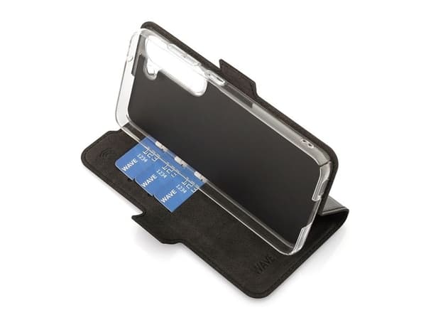 Wave BookCase -suojakotelo, Samsung S23, musta