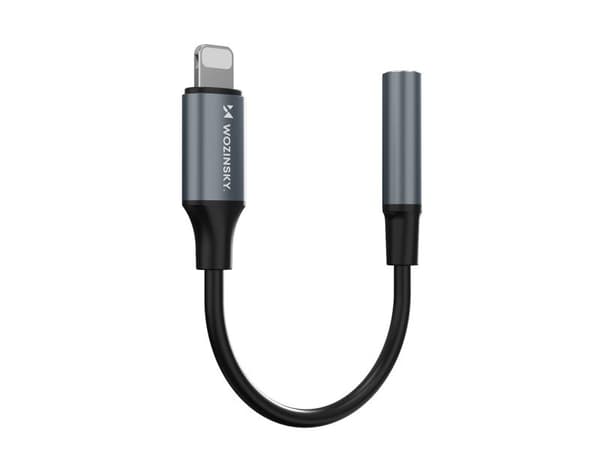 Adapter Wozinsky WALJ-01 Lightning - mini jack 3,5mm - czarny