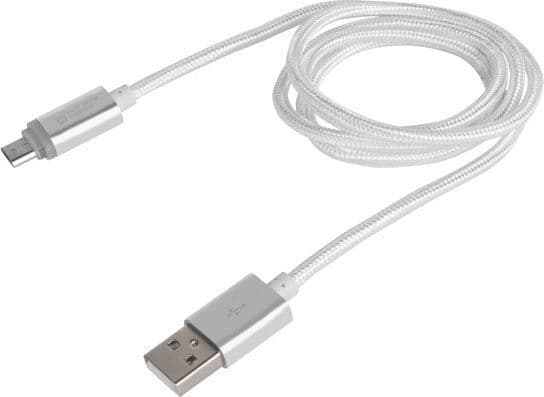 USB-kabel Natec USB-A til microUSB 1 m hvit (NKA-1209)