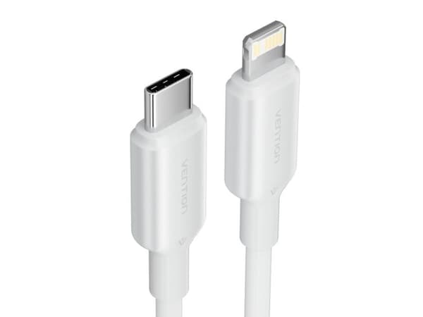Kabel USB-C do Lightning 3A 480Mbps 1m bialy