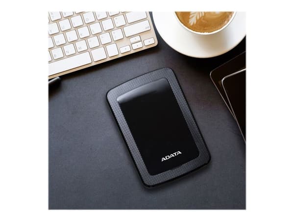 ADATA HV300 - Hårddisk - 2 TB - extern (portabel) - USB 3.1 - 256 bitars AES - svart