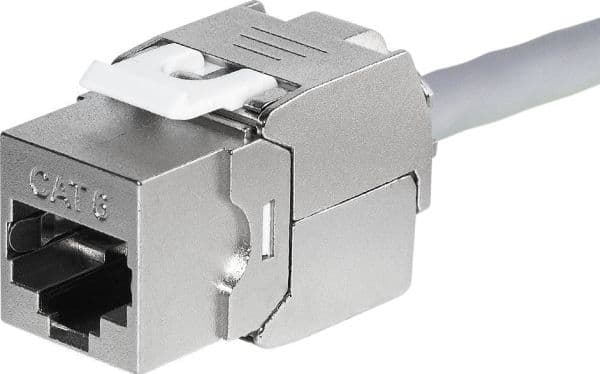 Netrack Keystone Jack Module - Modulär insättning - CAT 6 - FTP - RJ-45 - silver