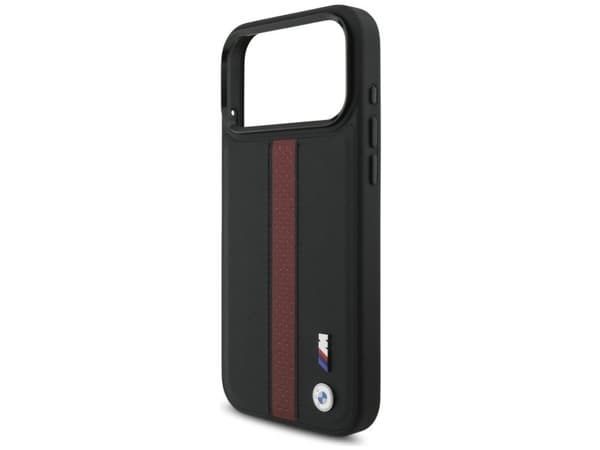 BMW M perforert stripe-logo MagSafe-deksel til iPhone 17 Pro Max - rød