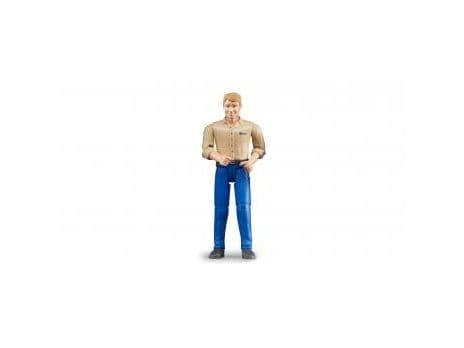 Bror figur av en mann i blå jeans
