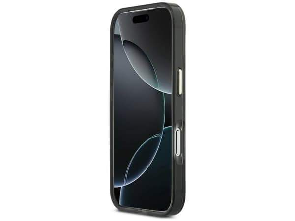 Guess IML 4G Script metall-skal för iPhone 17 Pro - svart