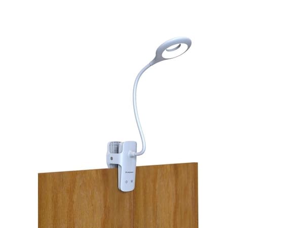 Mini Wozinsky Wireless LED Reading Lamp with Clip + USB-C Cable - White