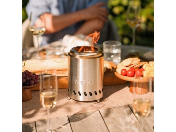 herQs Smokeless FirePit Mini – sølv