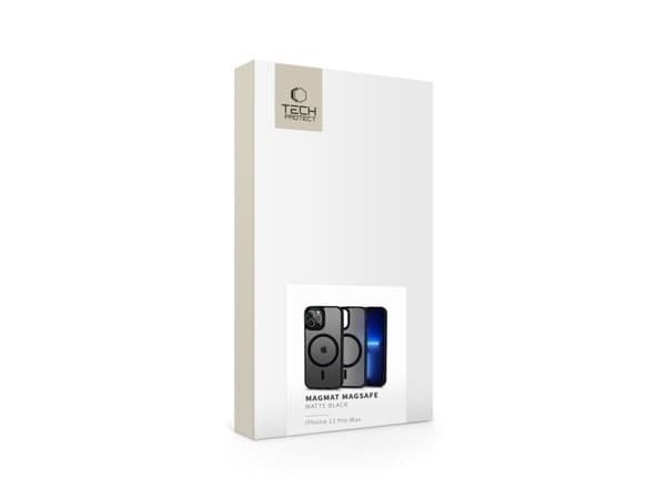 Tech-Protect MagMat MagSafe-etuiet til iPhone 12 Pro Max - matt svart
