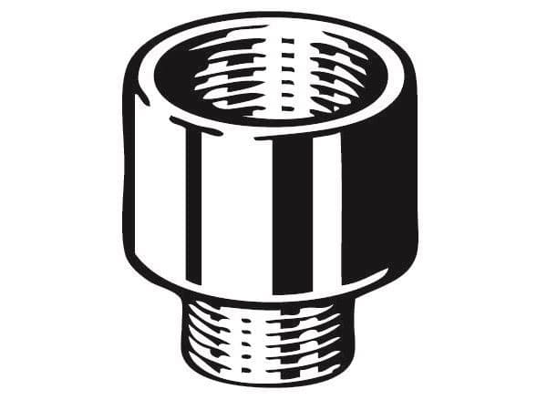 Viega spidsmuffe 3/4" x 1/2" rødgods