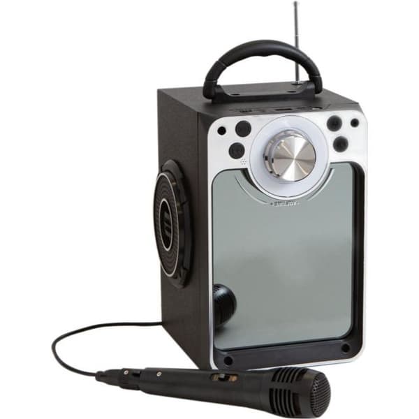 Karaoke machine w/bluetooth - Black - Disco LED light