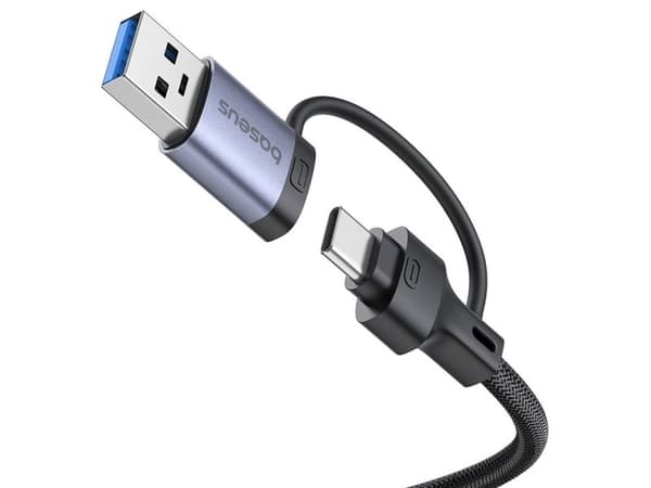 HUB USB Baseus Hub USB-A/USB-C Baseus UltraJoy Series 4xUSB-A 3.0 1xUSB-C 5V - szary