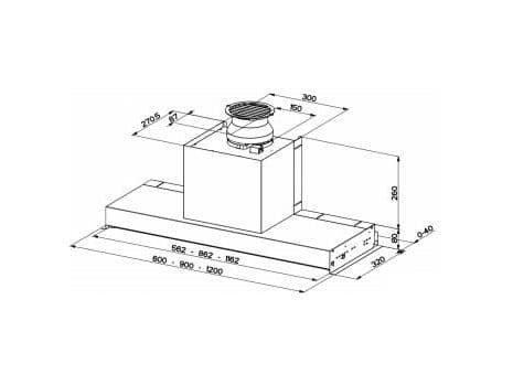 FABER S.p.A. IN-NOVA SMART X A60, 360 m³/t, Ducted/Resirkulerende, E, A, C, 68 dB